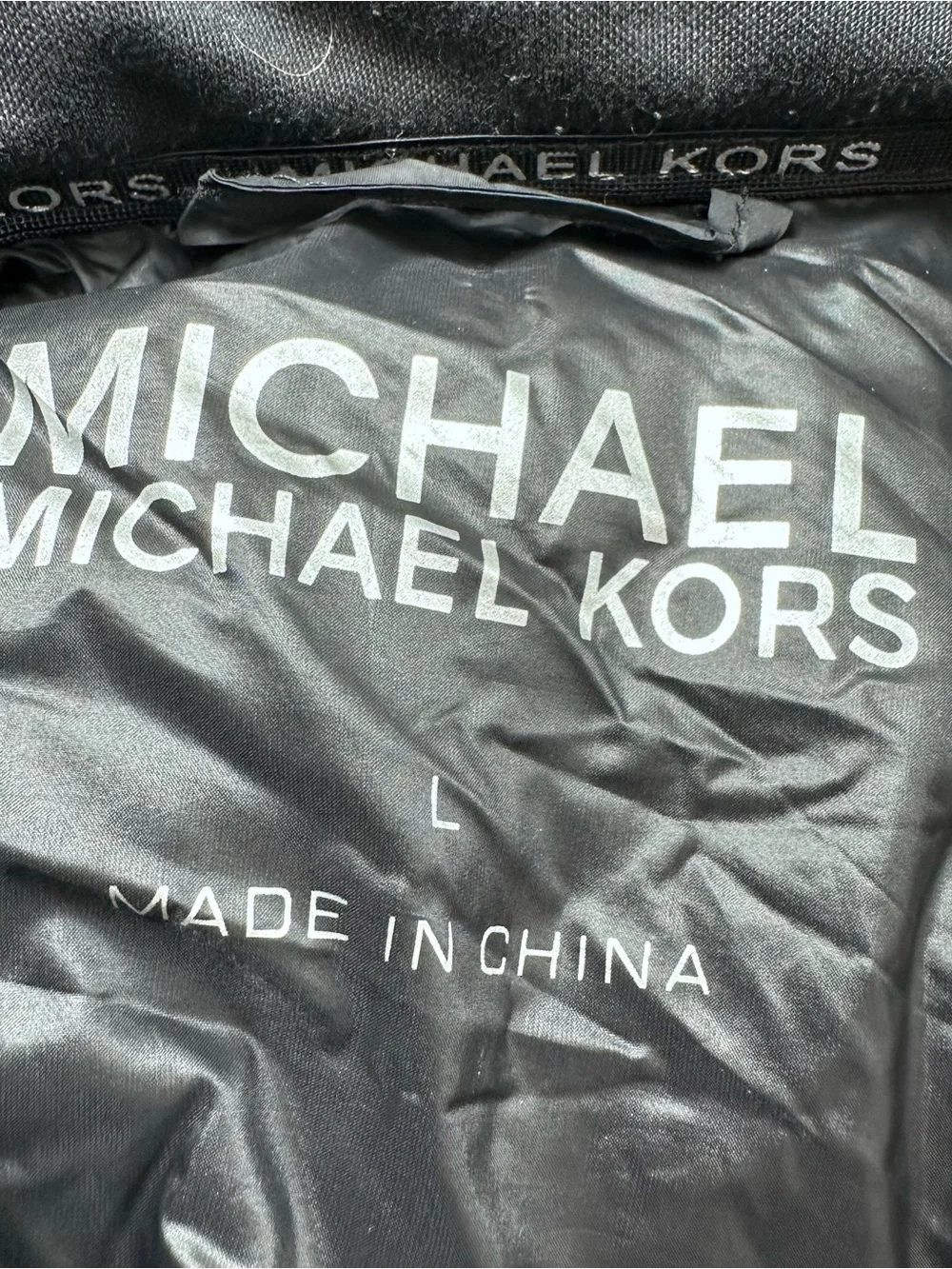 MICHAEL Michael Kors Black and Gray Quilted Puffer Vest